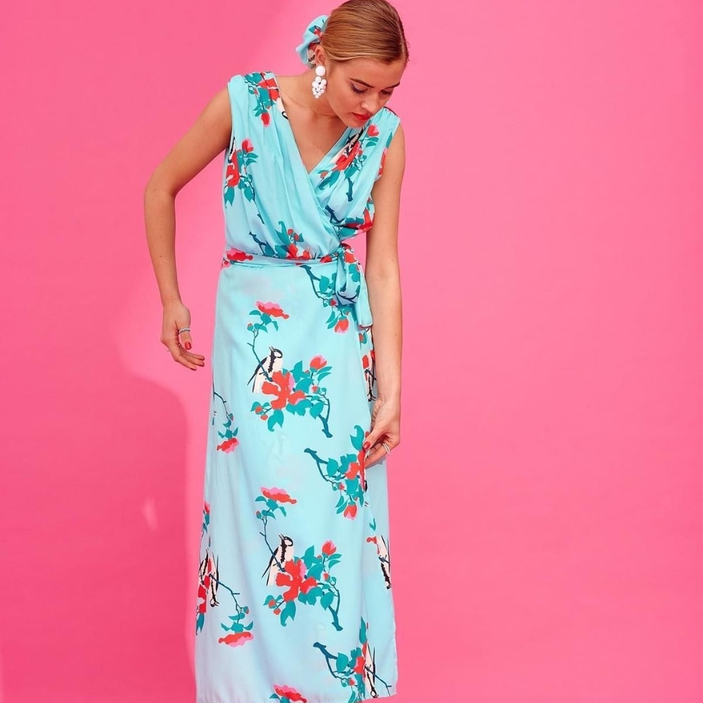 Karavan mint Jeannie wrap dress